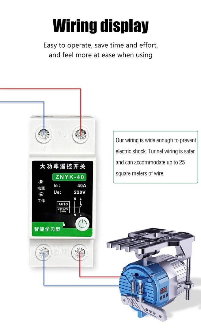 Zdalny przełącznik silnika pompy wodnej, typ szynowy, bezprzewodowy, zdalny